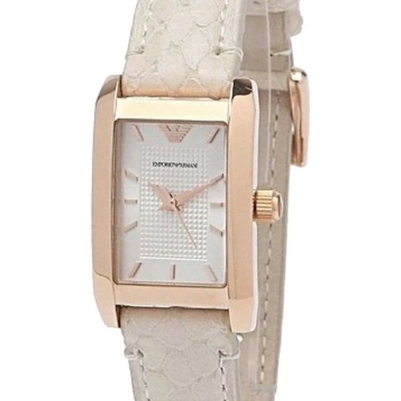 EMPORIO ARMANI LADIES WATCH 1655 LEATHER BAND